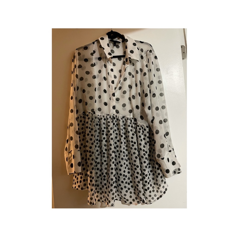 Adorable Lane Bryant Polka Dot Blouse